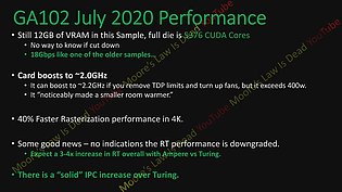 nVidia Ampere GA102 Performance (by MLID)